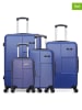 BlueStar 4tlg. Hardcase-Trolleyset "Miami" in Dunkelblau