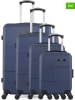 BlueStar 4tlg. Hardcase-Trolleyset "Miami" in Dunkelblau