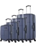BlueStar 4-delige hardcase-trolleyset "Miami" donkerblauw