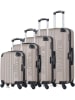 BlueStar 4tlg. Hardcase-Trolleyset "Bucarest" in Beige