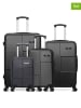 BlueStar 4-delige hardcase-trolleyset "Miami" zwart
