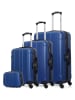 BlueStar 4-delige hardcase-trolleyset "Napoli" blauw