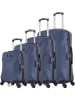 BlueStar 4tlg. Hardcase-Trolleyset "Garibaldi" in Dunkelblau