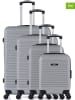 BlueStar 4-delige hardcase-trolleyset "Brazilia" grijs