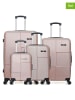 BlueStar 4tlg. Hardcase-Trolleyset "Miami"  in Rosa