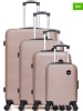 BlueStar 4tlg. Hardcase-Trolleyset "London" in Beige