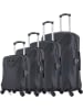 BlueStar 4tlg. Hardcase-Trolleyset "Garibaldi" in Schwarz