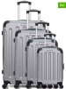 BlueStar 4-delige hardcase-trolleyset "Madrid" grijs