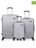 BlueStar 3-delige hardcase-trolleyset "Miami" grijs