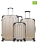 BlueStar 3-delige hardcase-trolleyset "Madrid" beige