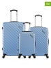 BlueStar 3-delige hardcase-trolleyset "Cite" lichtblauw