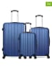 BlueStar 3-delige hardcase-trolleyset "Napoli" donkerblauw
