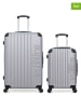 BlueStar 2-delige hardcase-trolleyset "Bucarest" grijs
