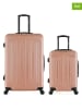 BlueStar 2tlg. Hardcase-Trolleyset "Hagen" in Rosa