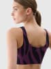 4F Biustonosz sportowy w kolorze fioletowo-czarnym