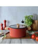 Ogo Living 2-delige set: pan met deksel "Ector" rood - Ø 24 cm