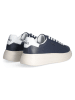 Liu Jo Leren sneakers donkerblauw/wit