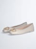 Liu Jo Leren ballerina's "Dafne" crème