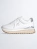 Liu Jo Leren sneakers wit/zilverkleurig