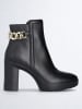 Liu Jo Leder-Ankle-Boots in Schwarz