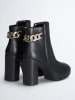 Liu Jo Leder-Ankle-Boots in Schwarz