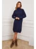 Joséfine Gebreide jurk "Eclose" donkerblauw