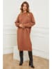 Joséfine Sukienka dzianinowa "Fastidius" w kolorze karmelowym