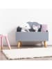 WellHome for Kids Skrzynia w kolorze szarym na zabawki - 58 x 45,5 x 28 cm