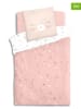 WellHome for Kids Komplet pościeli "Gatos" w kolorze jasnoróżowo-białym