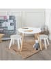 WellHome for Kids 2er-Set: Hocker in Weiß - (H)27 x Ø 24 cm