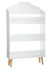 WellHome for Kids Regał w kolorze białym na książki - 58 x 100 x 18 cm