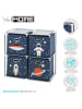 WellHome for Kids Aufbewahrungsregal in Dunkelblau - (B)68 x (H)70 x (T)35 cm