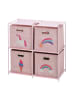 WellHome for Kids Aufbewahrungsregal in Rosa - (B)68 x (H)70 x (T)35 cm
