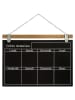 WellHome Wochenplan-Tafel in Schwarz - (L)50 x (T)69 cm
