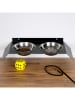 Paws&Whiskers 3tlg. Napfset in Schwarz - (B)50 x (H)6 x (T)20 cm