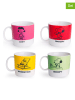 Trendy Kitchen by EXCÉLSA 4er-Set: Kaffeetassen "Peanuts" in Bunt - 100 ml