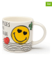 Trendy Kitchen by EXCÉLSA 6er-Set: Kaffeetassen "Smiley World" in Weiß/ Gelb - 100 ml