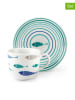 Trendy Kitchen by EXCÉLSA 6-delige set: espressokoppen "North Sea" blauw/wit - 90 ml