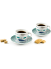 Trendy Kitchen by EXCÉLSA 6er-Set: Espressotassen "North Sea" in Blau/ Weiß - 90 ml