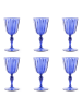 Trendy Kitchen by EXCÉLSA 6-delige set: drinkbekers blauw - 250 ml