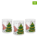 Trendy Kitchen by EXCÉLSA 3-delige set: drinkglazen "Gnomo Friends" groen/rood - 250 ml
