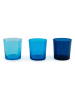 Trendy Kitchen by EXCÉLSA Szklanki (6 szt.) "Manhattan" w kolorze niebieskim - 350 ml