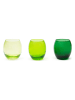 Trendy Kitchen by EXCÉLSA 6-delige set: glazen "Santiago" groen - 400 ml