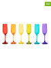 Trendy Kitchen by EXCÉLSA 6-delige set: sektglazen "Varadero" meerkleurig - 250 ml