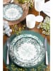 Trendy Kitchen by EXCÉLSA 18-delig tafelservies "Giardino Segreto" wit/groen