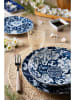 Trendy Kitchen by EXCÉLSA 18-częściowy zestaw talerzy "Blue Silk" w kolorze granatowym