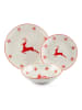 Trendy Kitchen by EXCÉLSA 18-delig tafelservies "Nordic Christmas" wit/rood