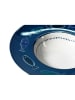 Trendy Kitchen by EXCÉLSA Talerze (6 szt.) "Ocean" w kolorze biało-granatowym do makaronu - Ø 28 cm