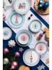 Trendy Kitchen by EXCÉLSA 12-częściowy zestaw talerzy ''Xmas Sweet Pastels'' ze wzorem