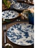 Trendy Kitchen by EXCÉLSA 12-delig tafelservies "Colibri" crème/blauw